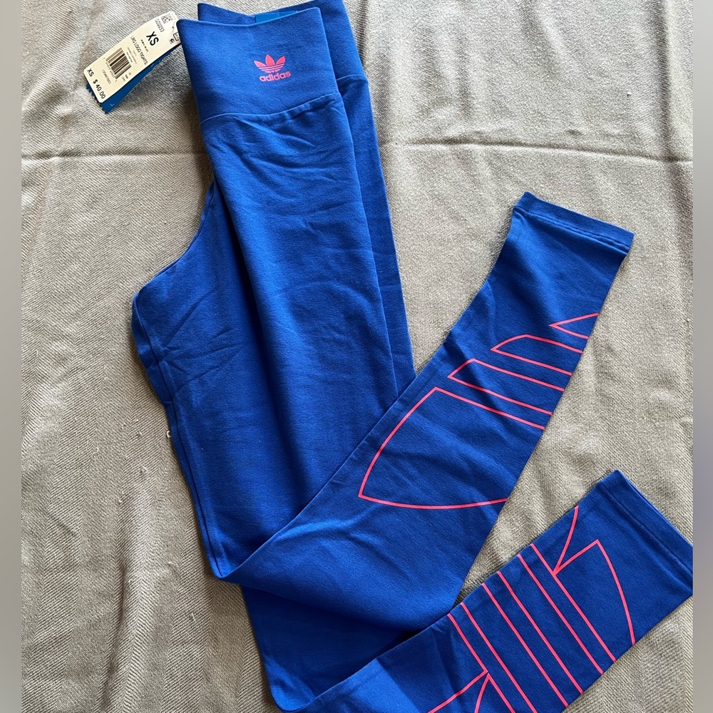 Brand New Adidas Women Blue Leggings